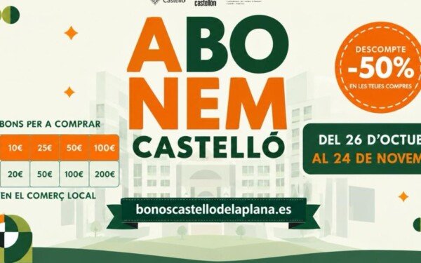 Castelló lanza una nueva edición de ‘Abonem Castelló’ con bonos comerciales de hasta 200 euros
